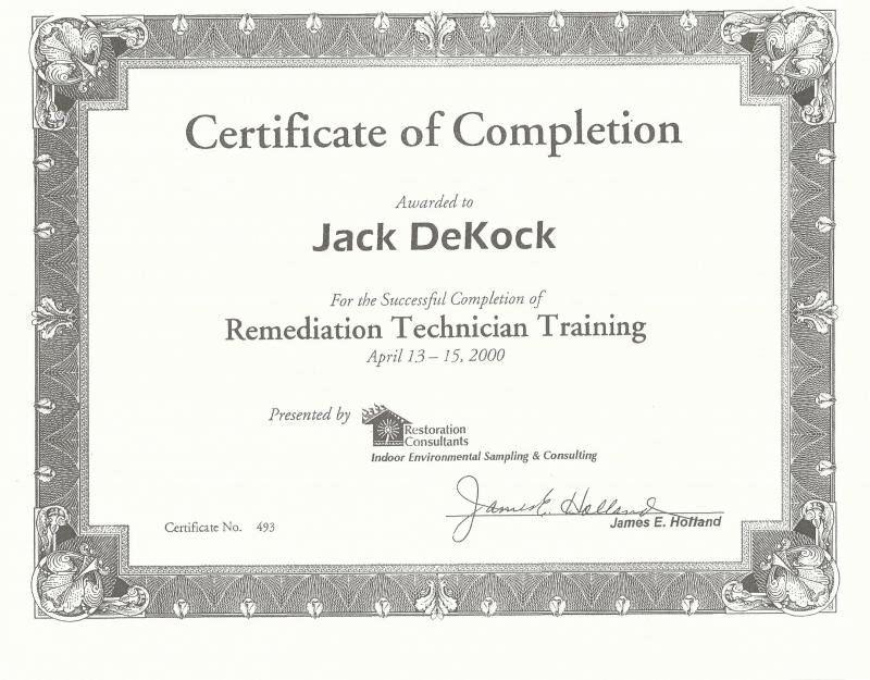 Jack De Kock Remediation Technician